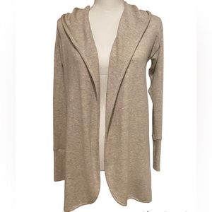 NWT White House Black Market Oatmeal Open Cardigan Hoodie Coverup